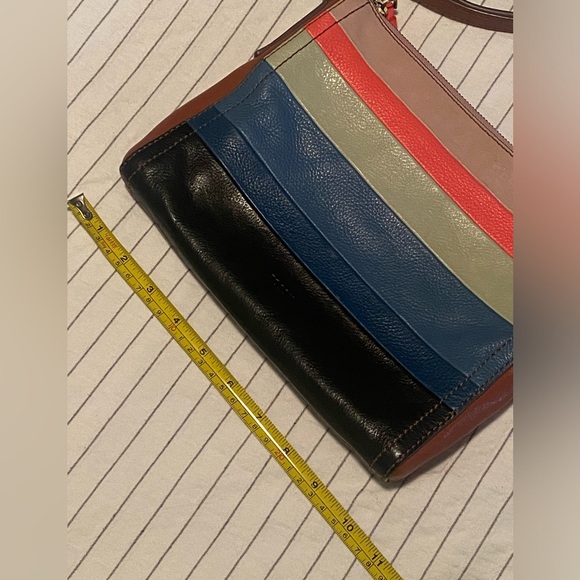Multi-colored leather crossbody bag - Picture 3 of 12